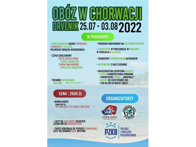 Obóz kickboxingu &#34;FightCamp 2022&#34;_25.07 - 03.08.2022 - Drvenik, Chorwacja