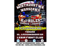 Odwołane_Mistrzostwa Warszawy w formule Kick Light Kadetów Starszych_21-22.11.2020 - Warszawa